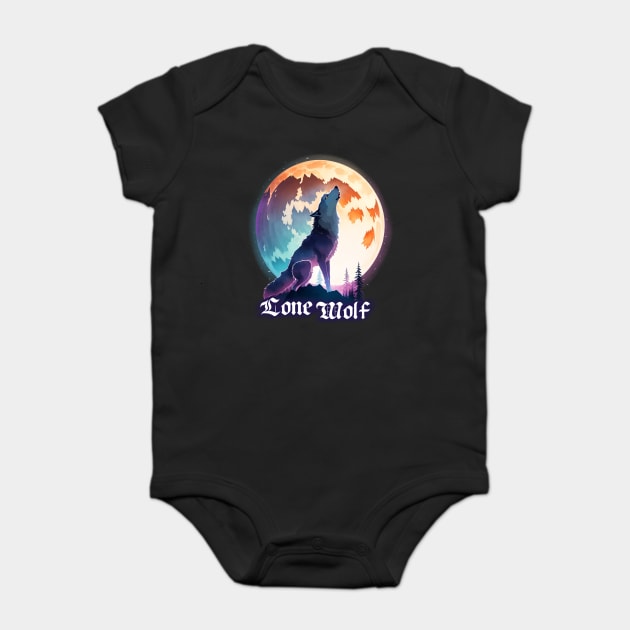 Lone Wolf Baby Bodysuit by CreativeSage